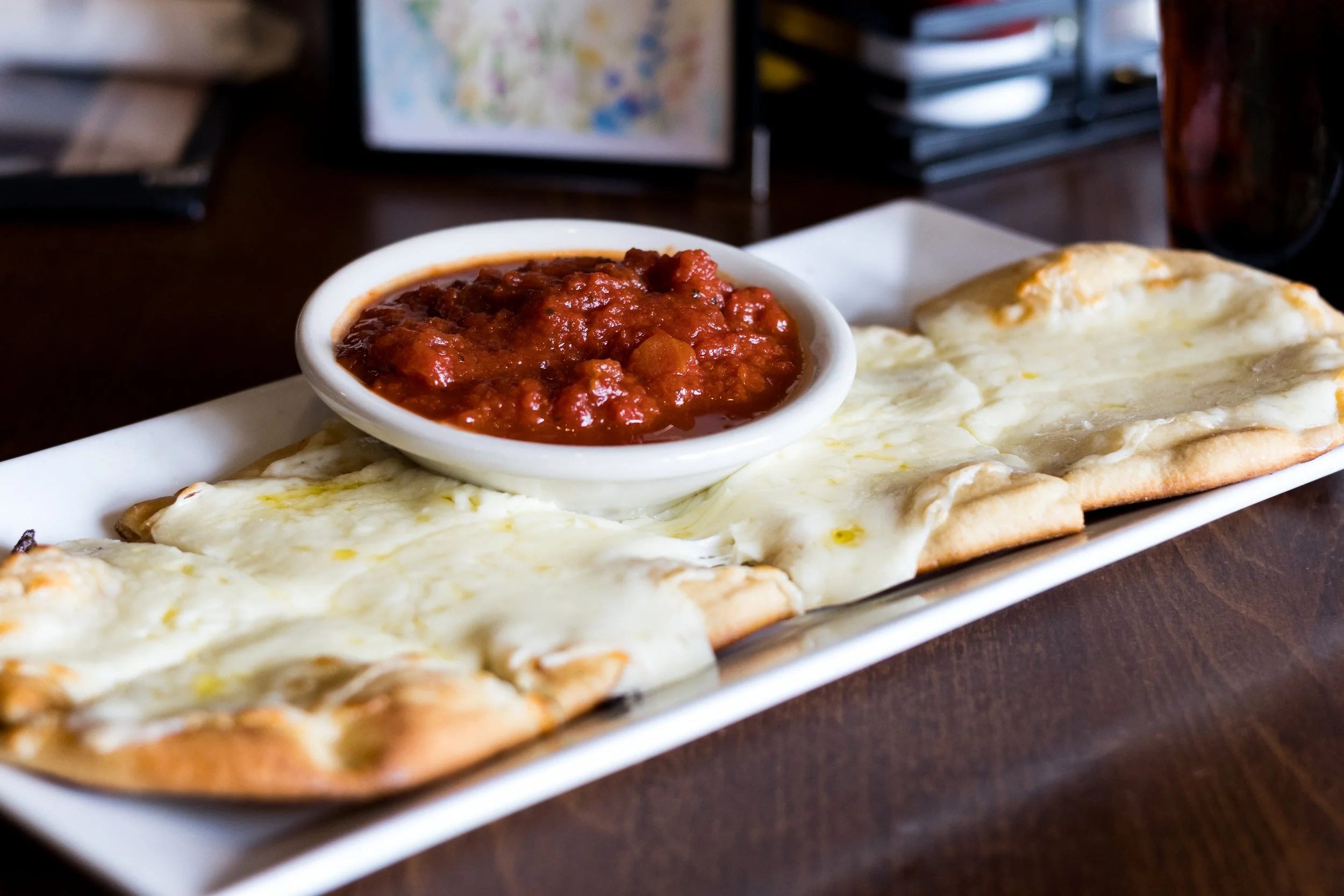 Spinach artichoke flatbread from Walt’s Pub & Grill in West Lafayette
