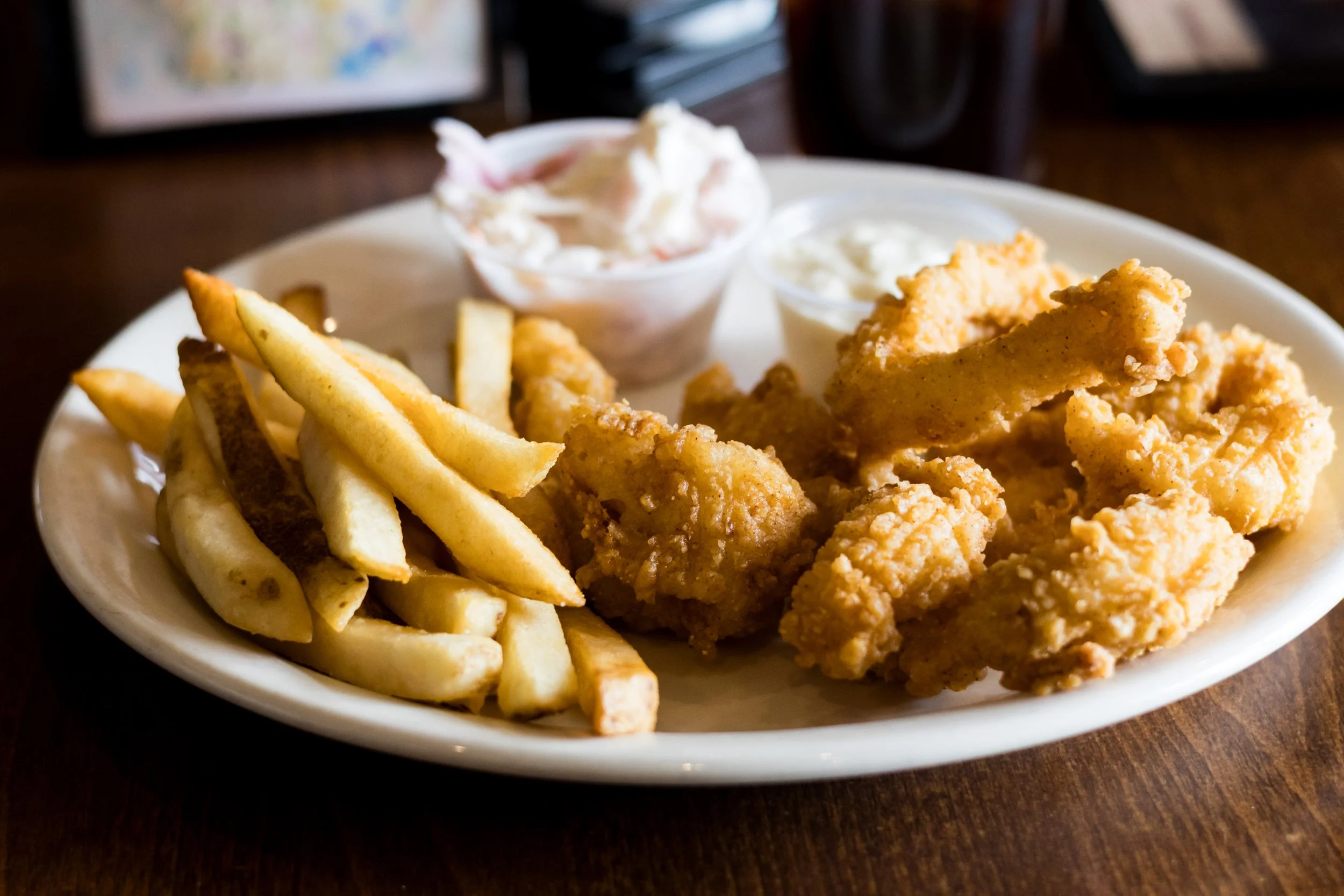Foster's fish n' chips from Walt’s Pub & Grill in West Lafayette