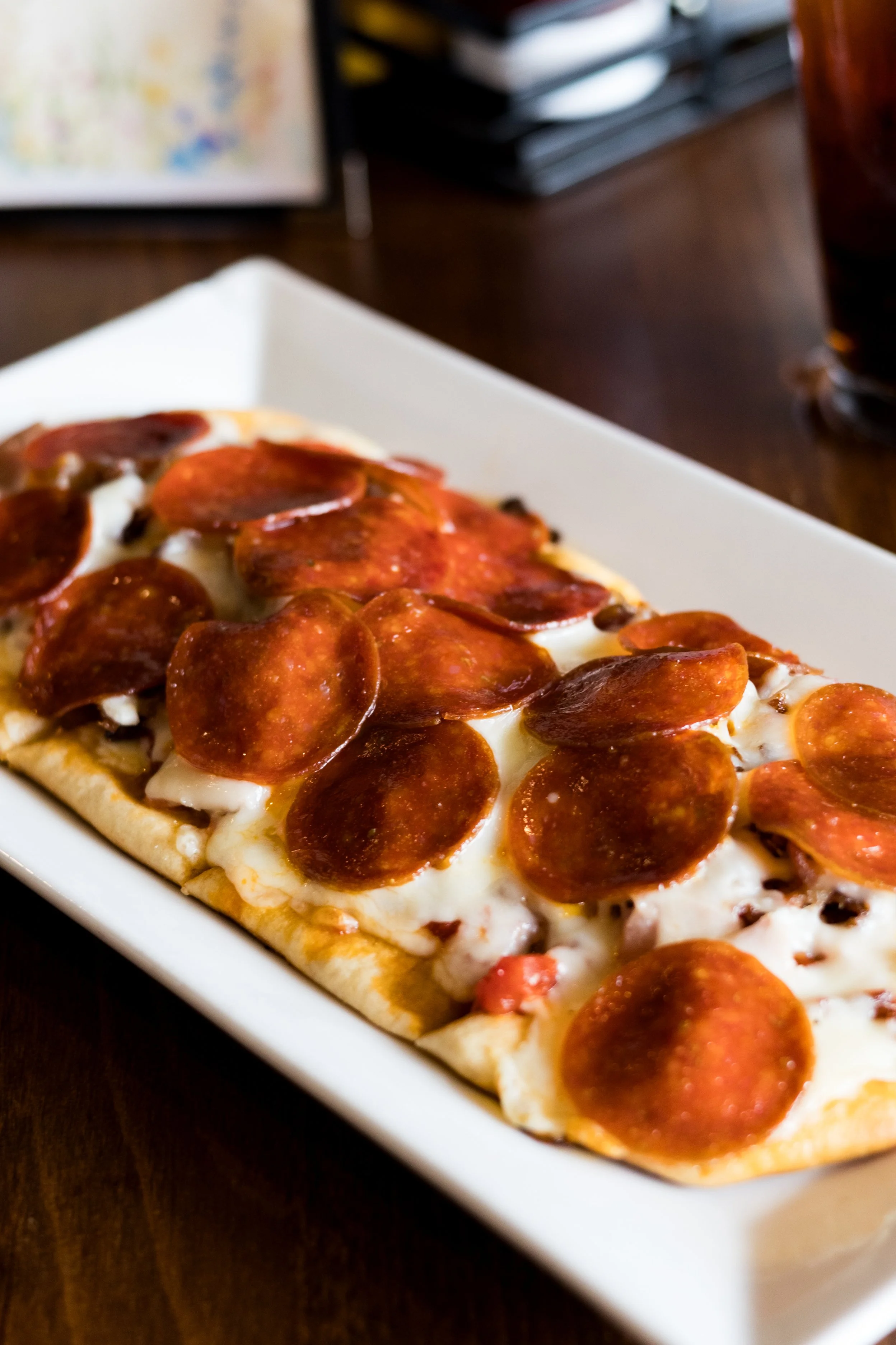 Meatlover's flatbread from Walt’s Pub & Grill in West Lafayette
