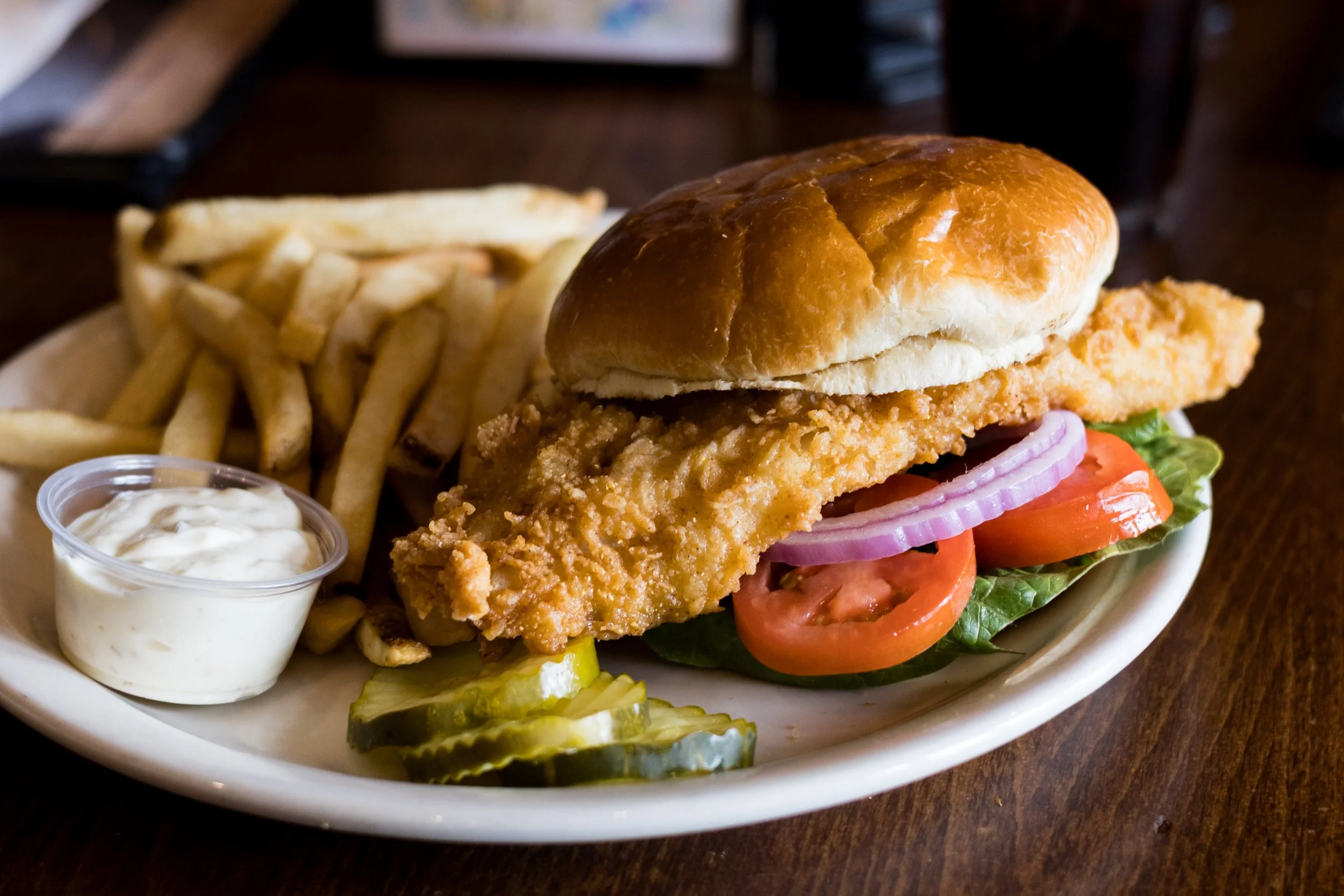 Catfish fillet sandwich from Walt’s Pub & Grill in West Lafayette