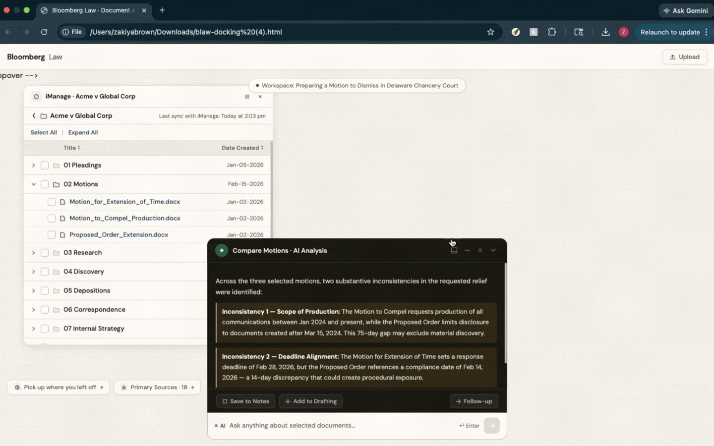 Dockable AI assistant