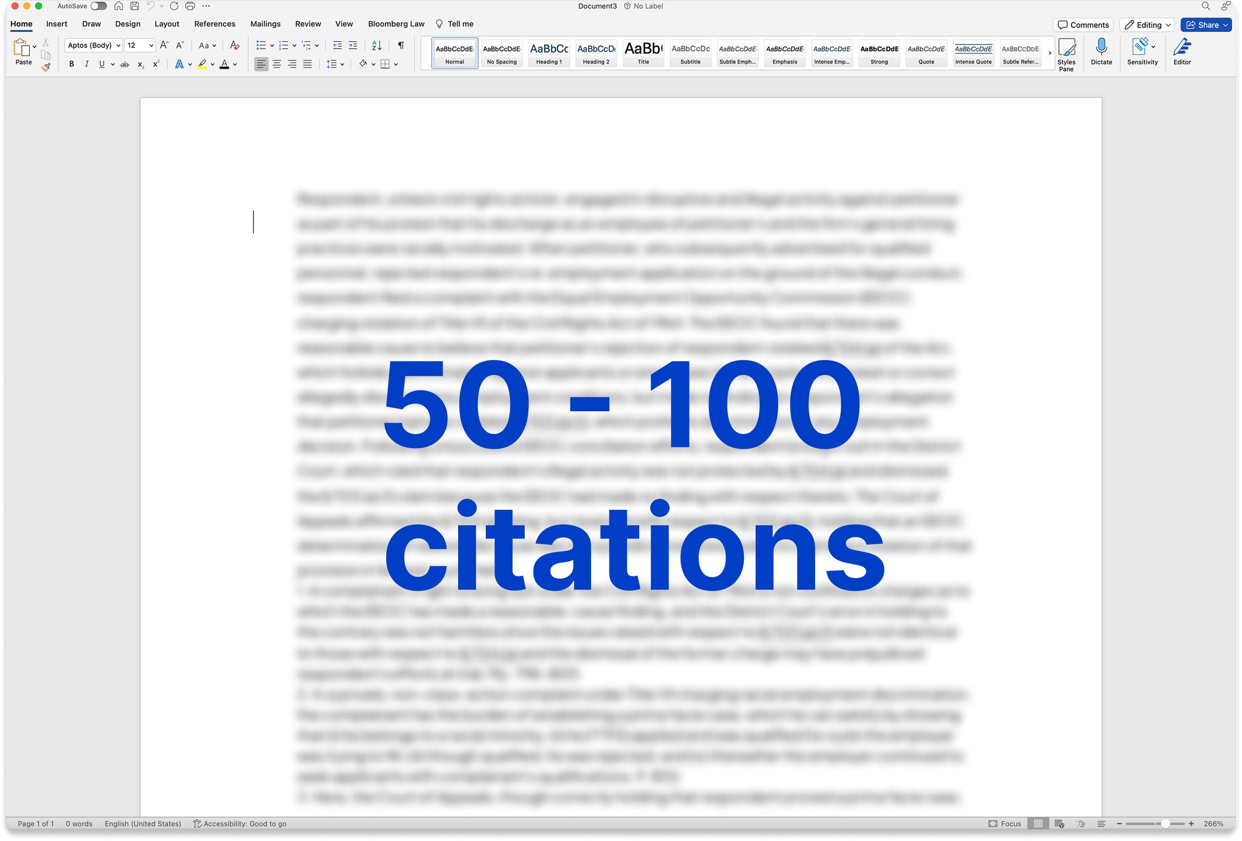 Legal document with dozens of citations to verify