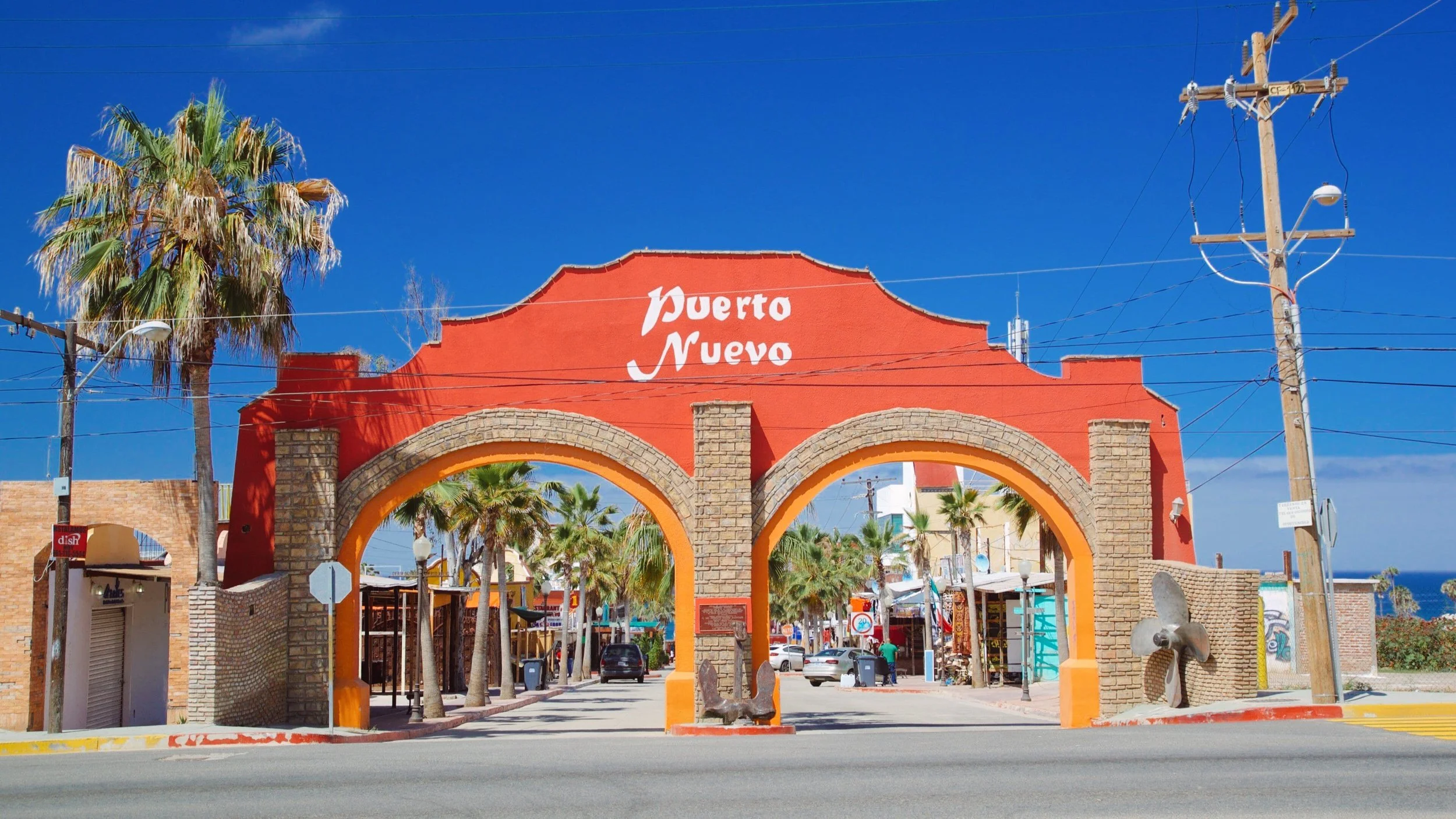 Historic entrance arches, downtown Puerto Nuevo