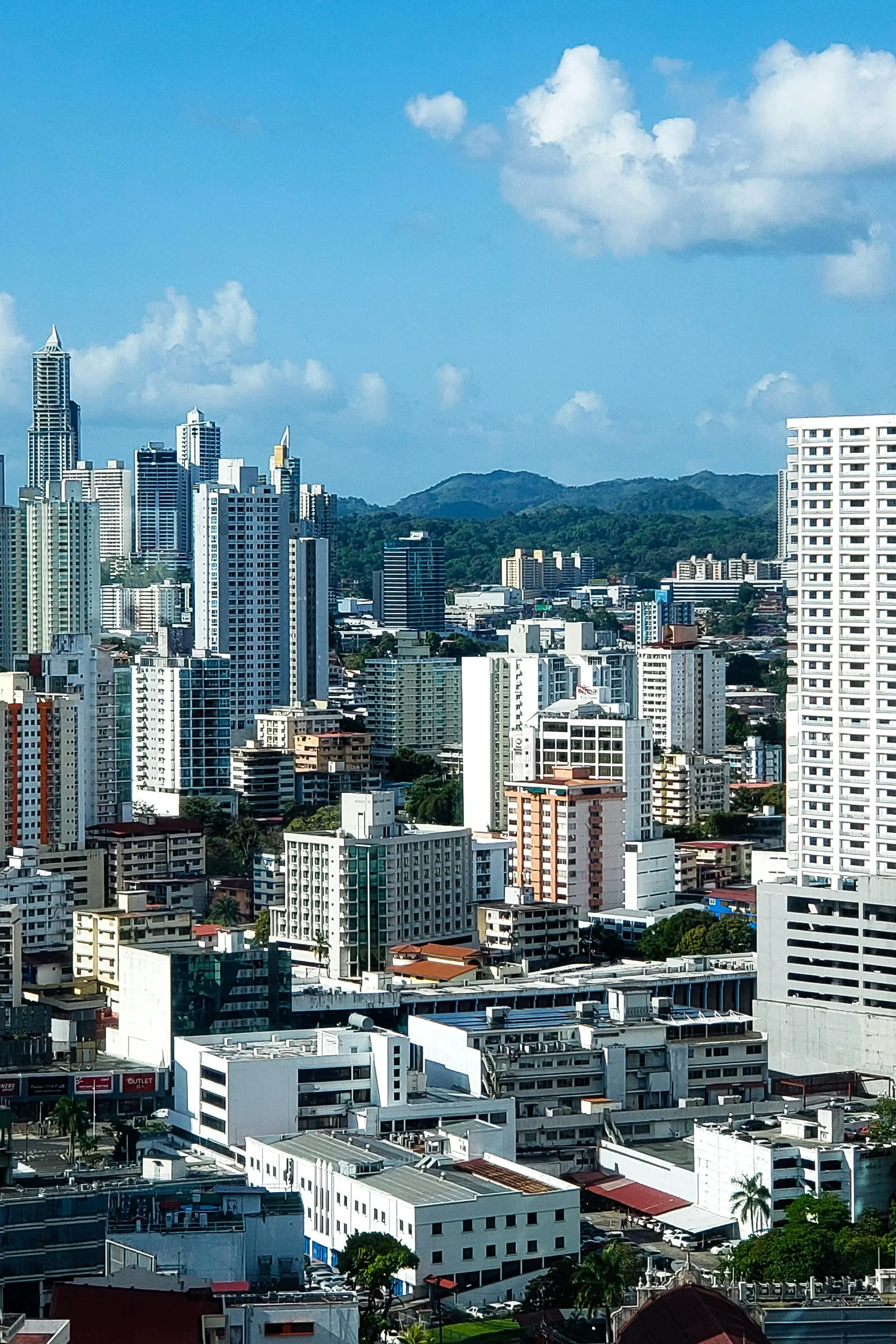 Panama City skyline from above