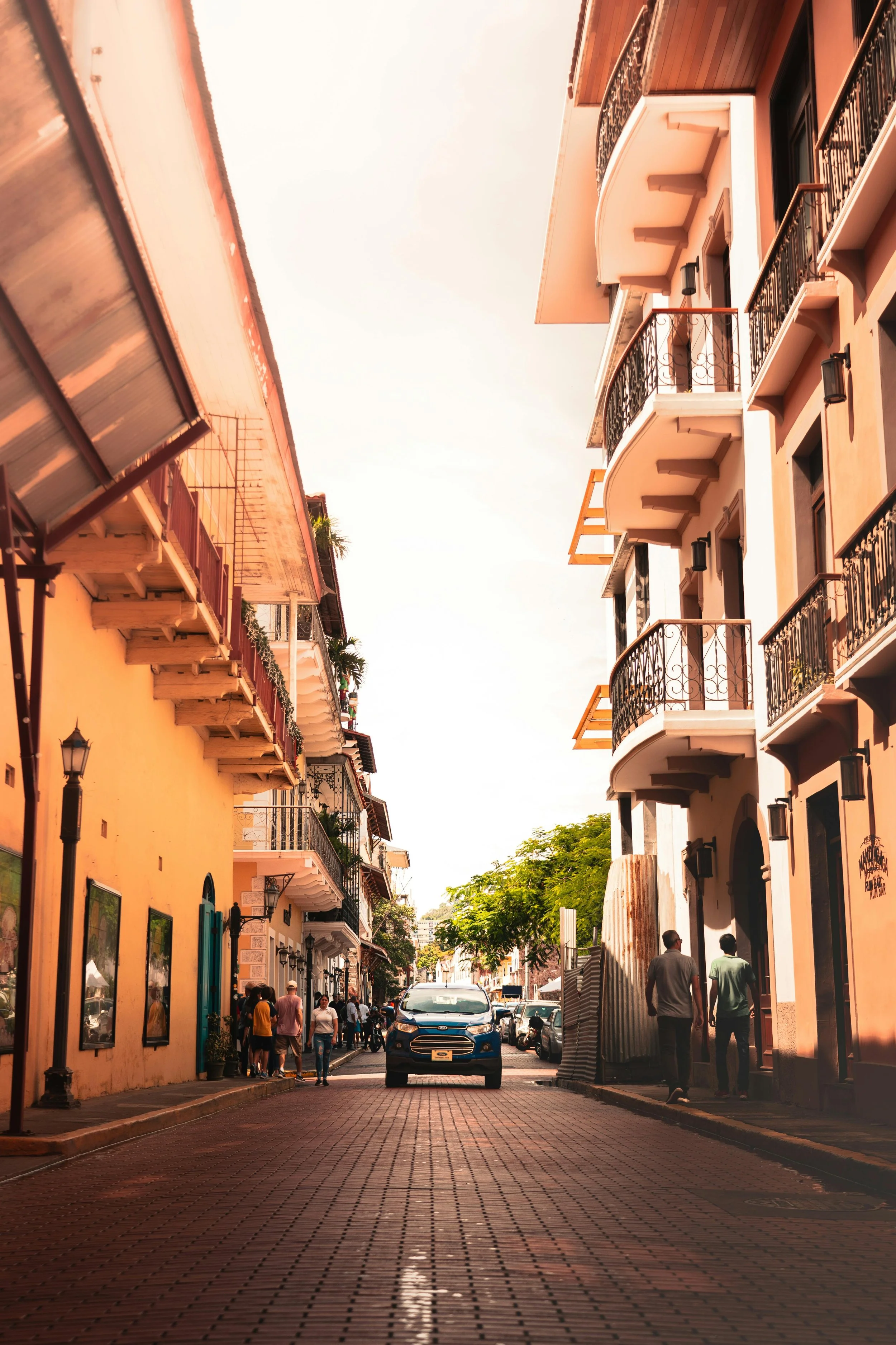 Casco Viejo colonial street, warm afternoon
