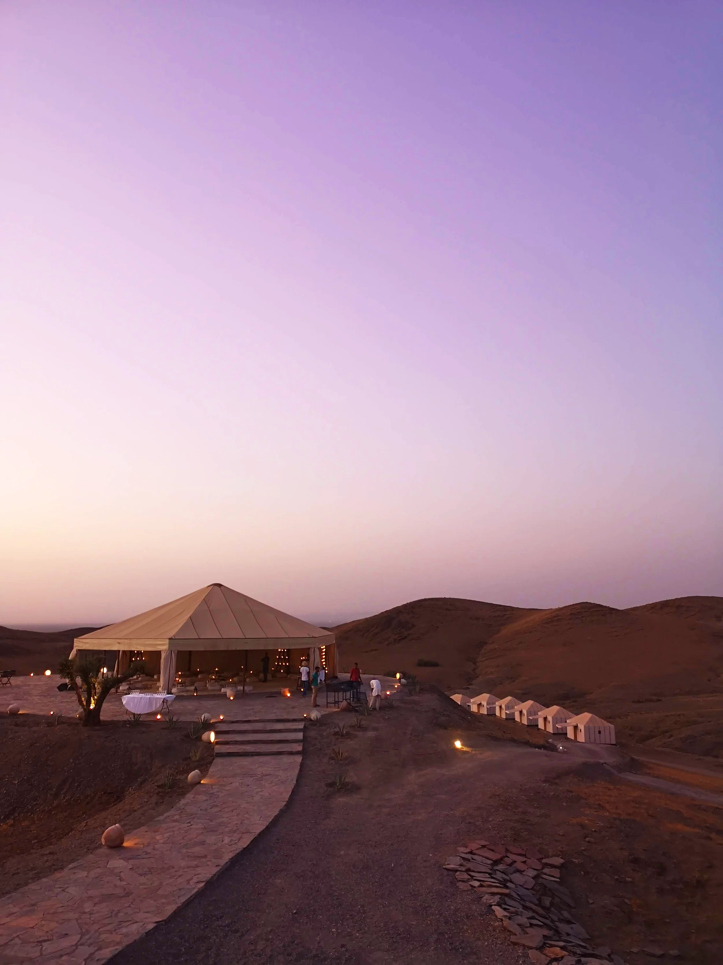 Camel trekking in the Sahara desert