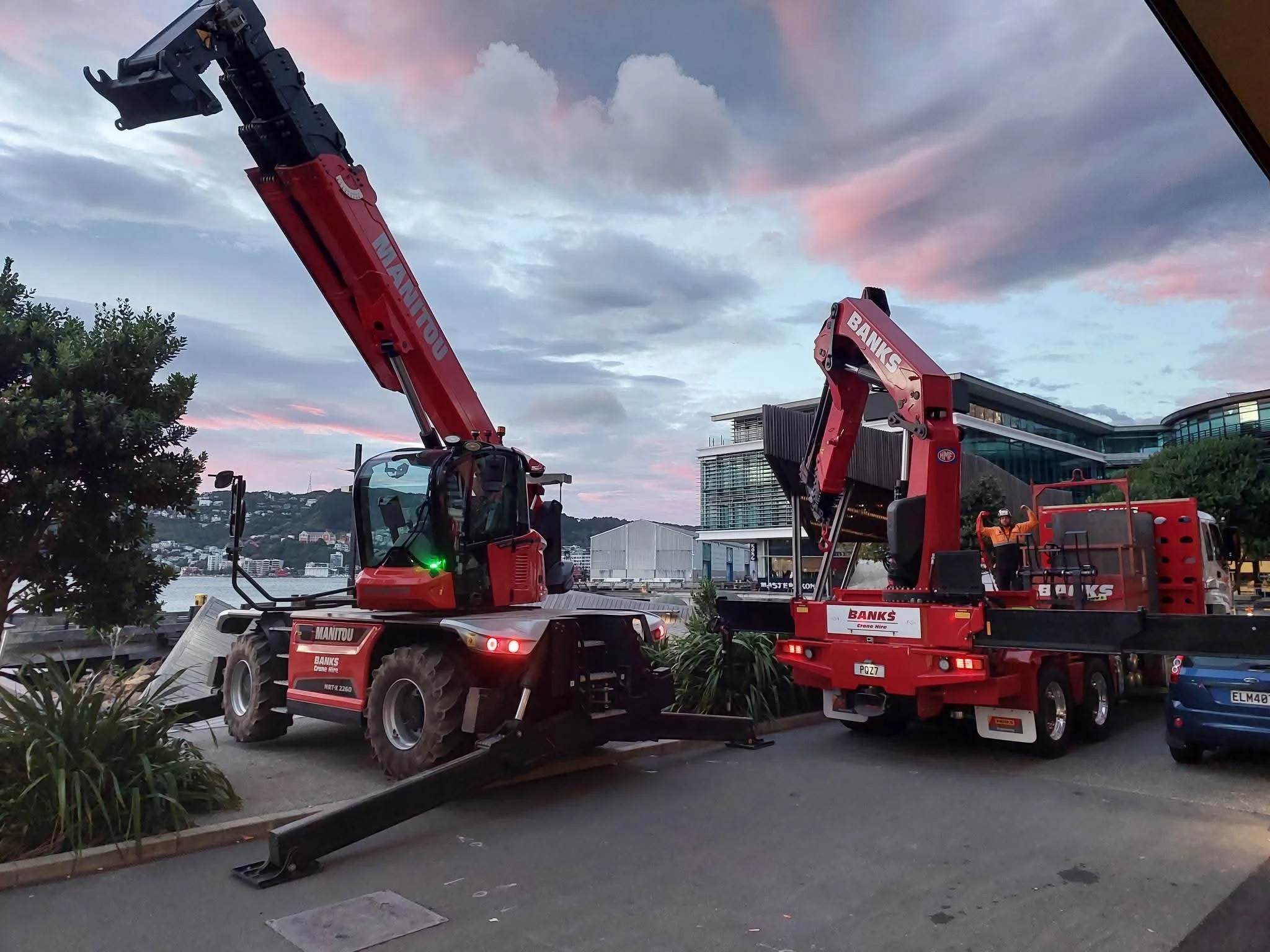 Banks roto telehandler on site
