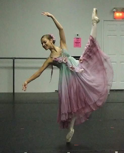 Dr. Meghan in Waltz of the Flowers rehearsal