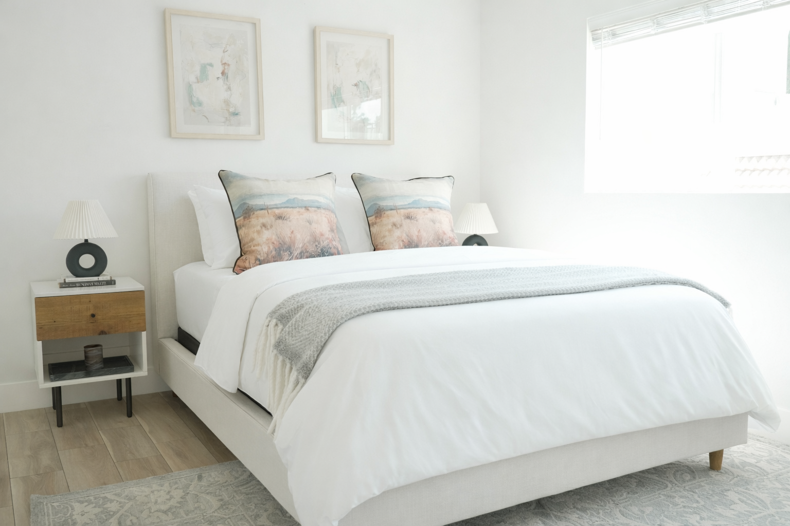 Designer bedroom in a Templa Living luxury furnished residence