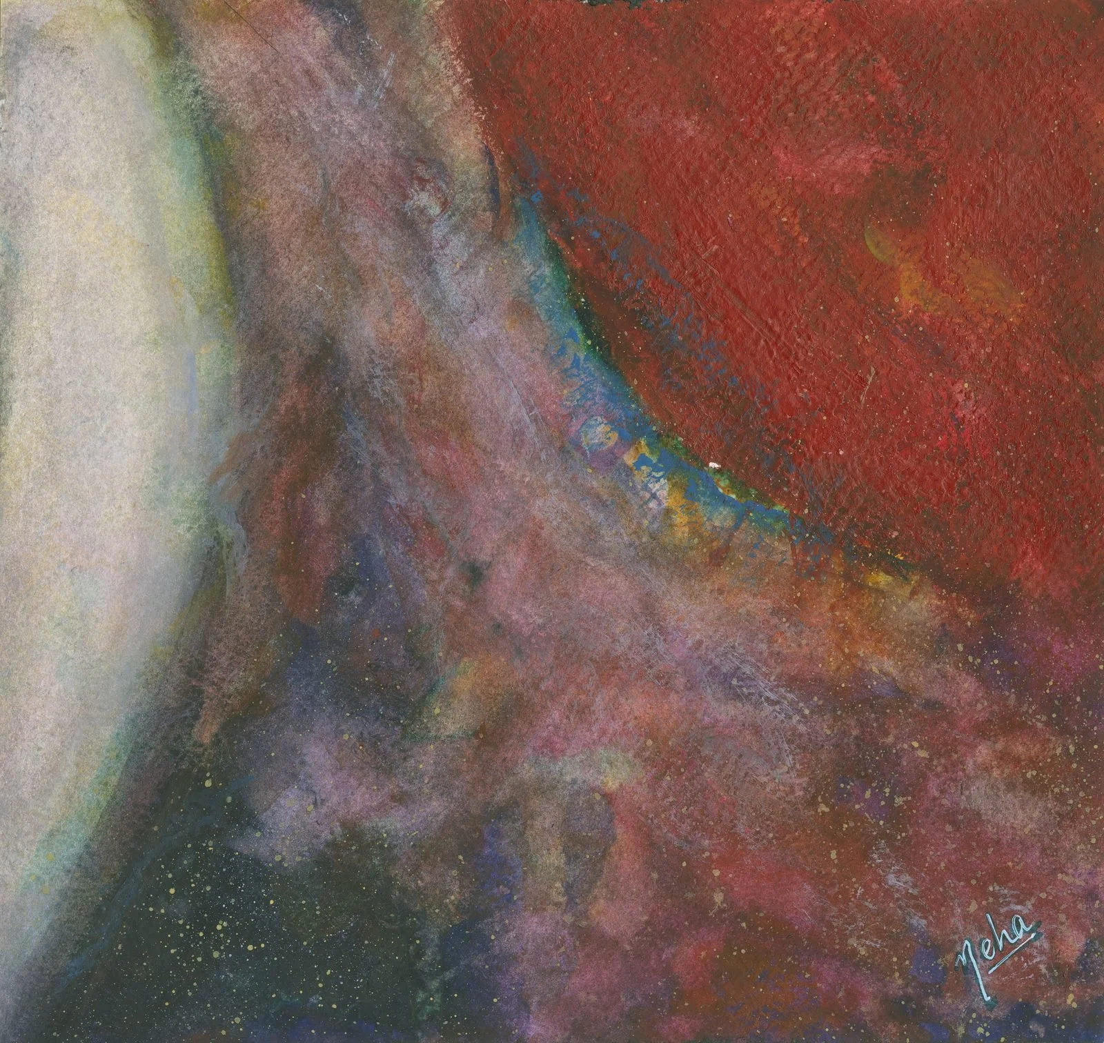 The Rogue Wanderer - a fine-art print of Neha Tandon's watercolour on paper, 24 × 24 in · 61 × 61 cm