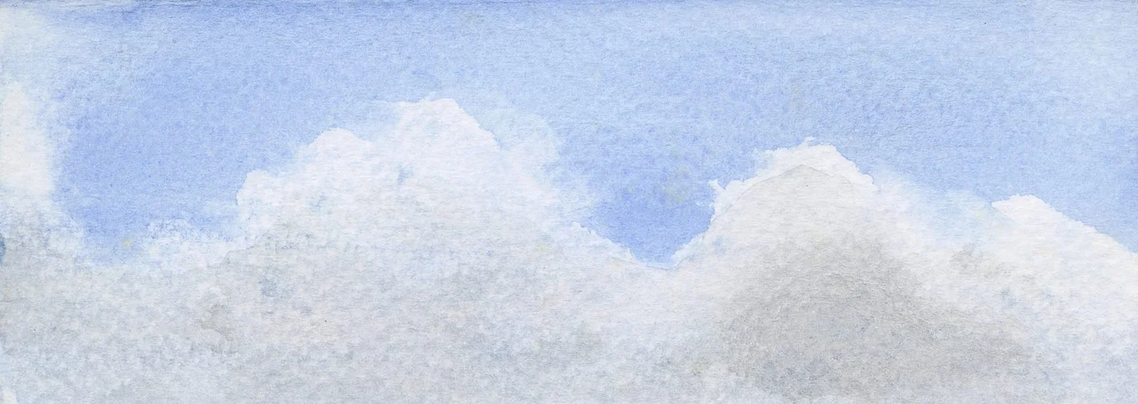 Uphill Grey - a fine-art print of Neha Tandon's watercolour on paper, 21 × 6 in · 53 × 15 cm