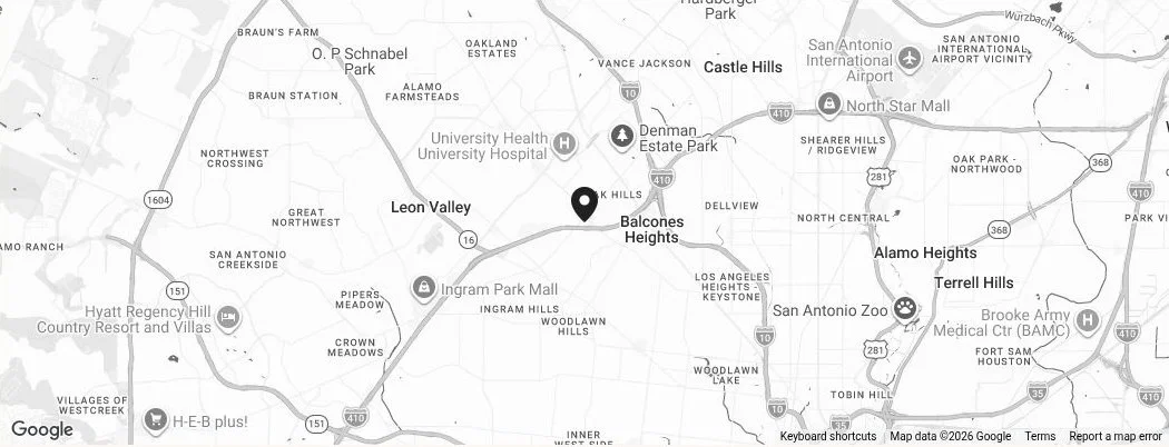 Map showing Gaby RMZ Beauty Studio at 6323 Sovereign Dr, San Antonio, TX 78229