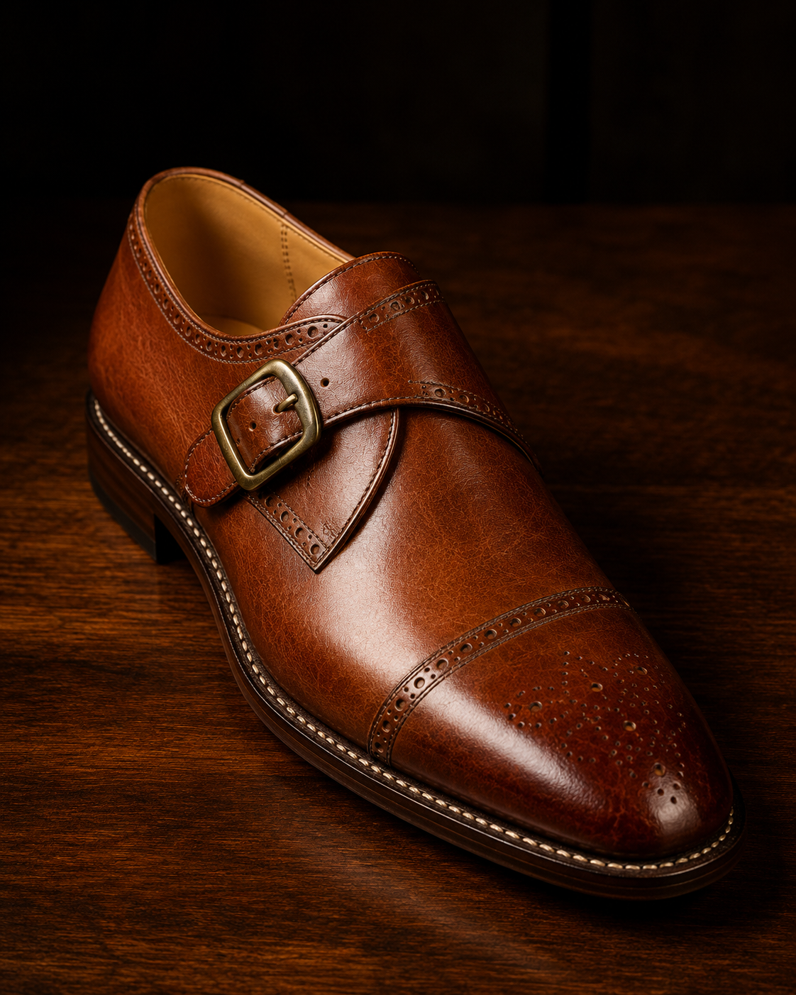 Vendome Single Monk, Sandstone Tan — Trinity 11085 last