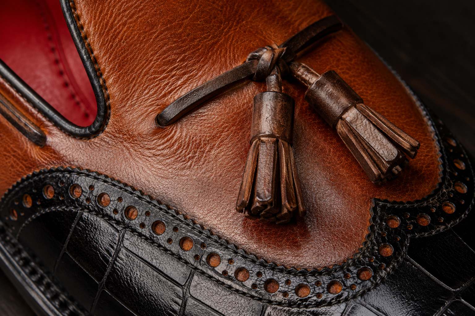 Tassels + brogueing macro