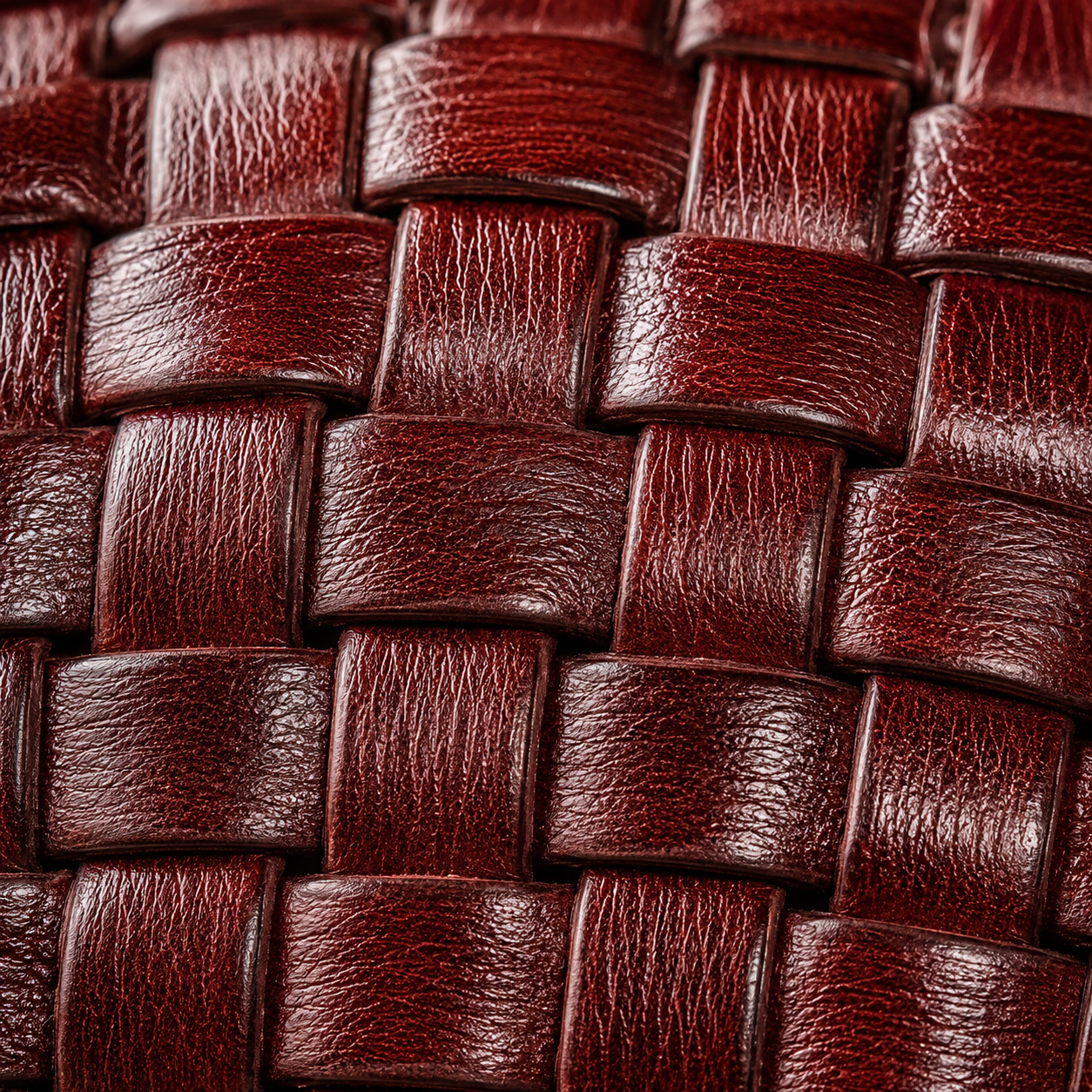 Hand-woven basket-weave abstract