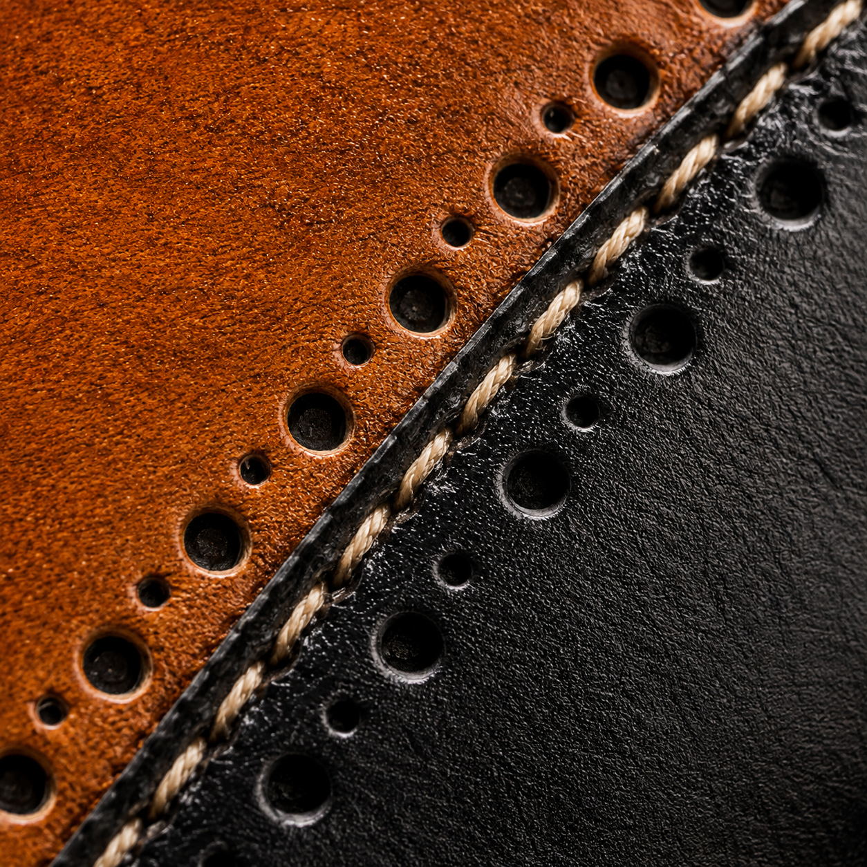 Sandstone Tan and Vanta Black grain junction macro