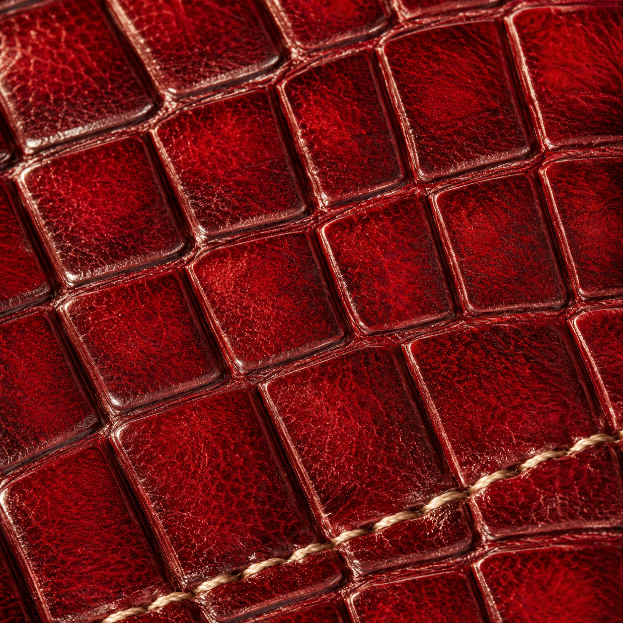 Croco-embossed calfskin grain study