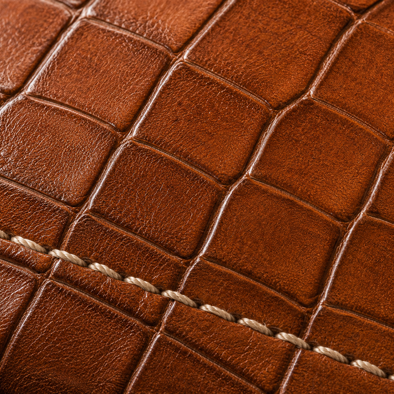 Croco-embossed calfskin grain study