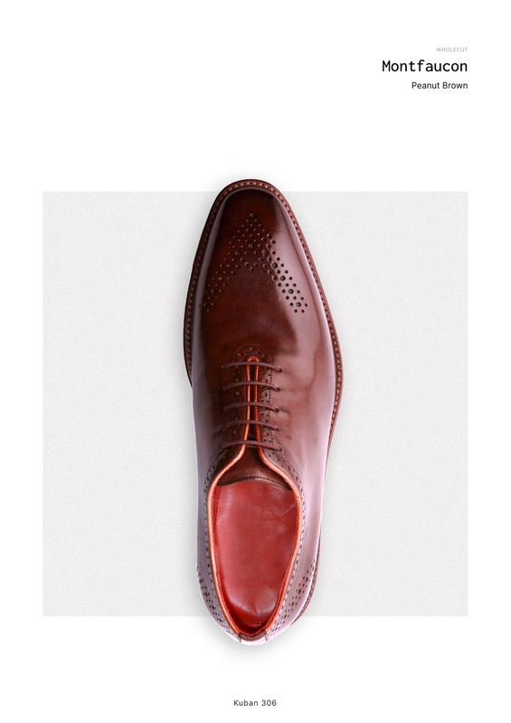 Montfaucon as catalogued — the studio reference for the Peanut Brown wholecut oxford on the Kuban 306 last
