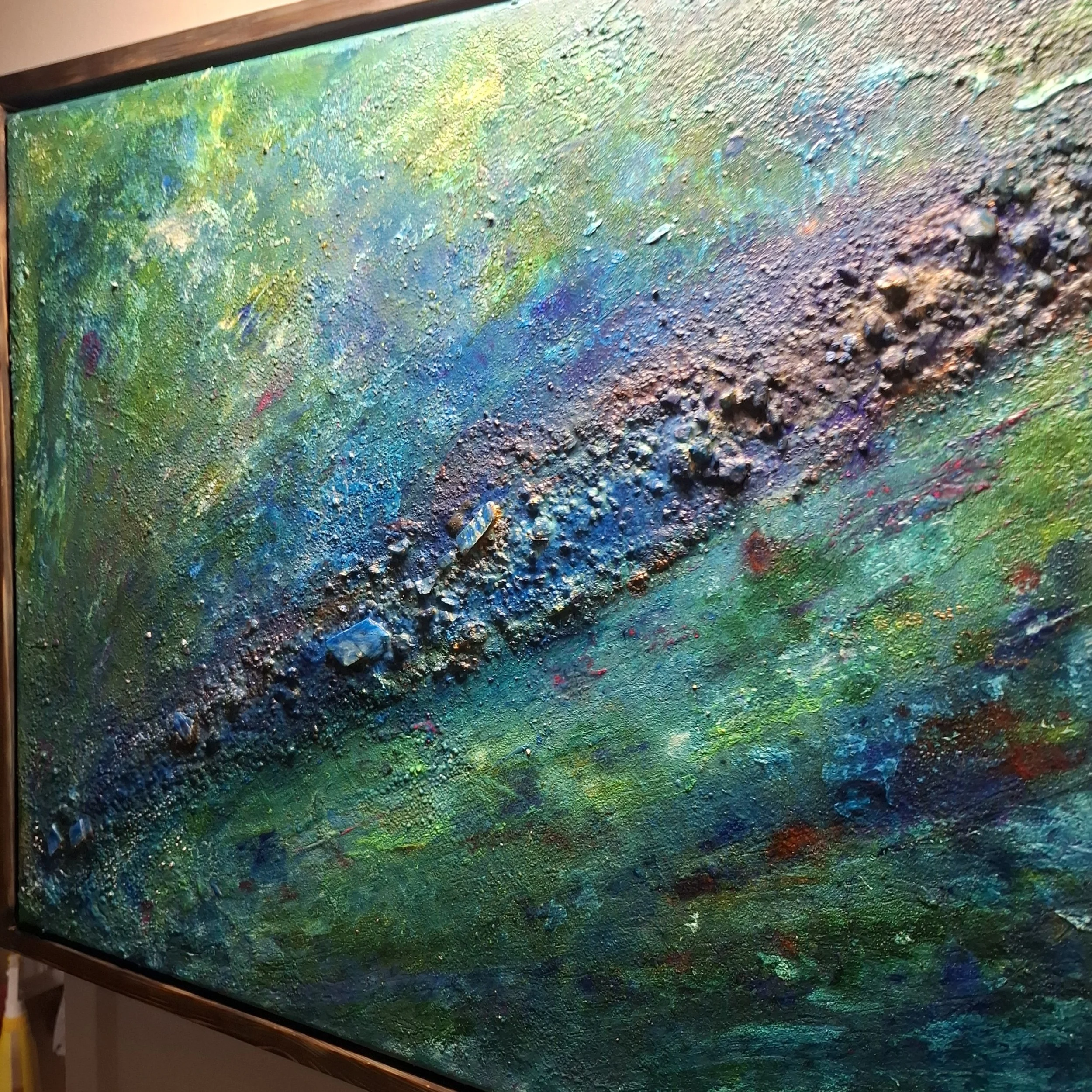 Nahaufnahme der strömenden Sedimentader