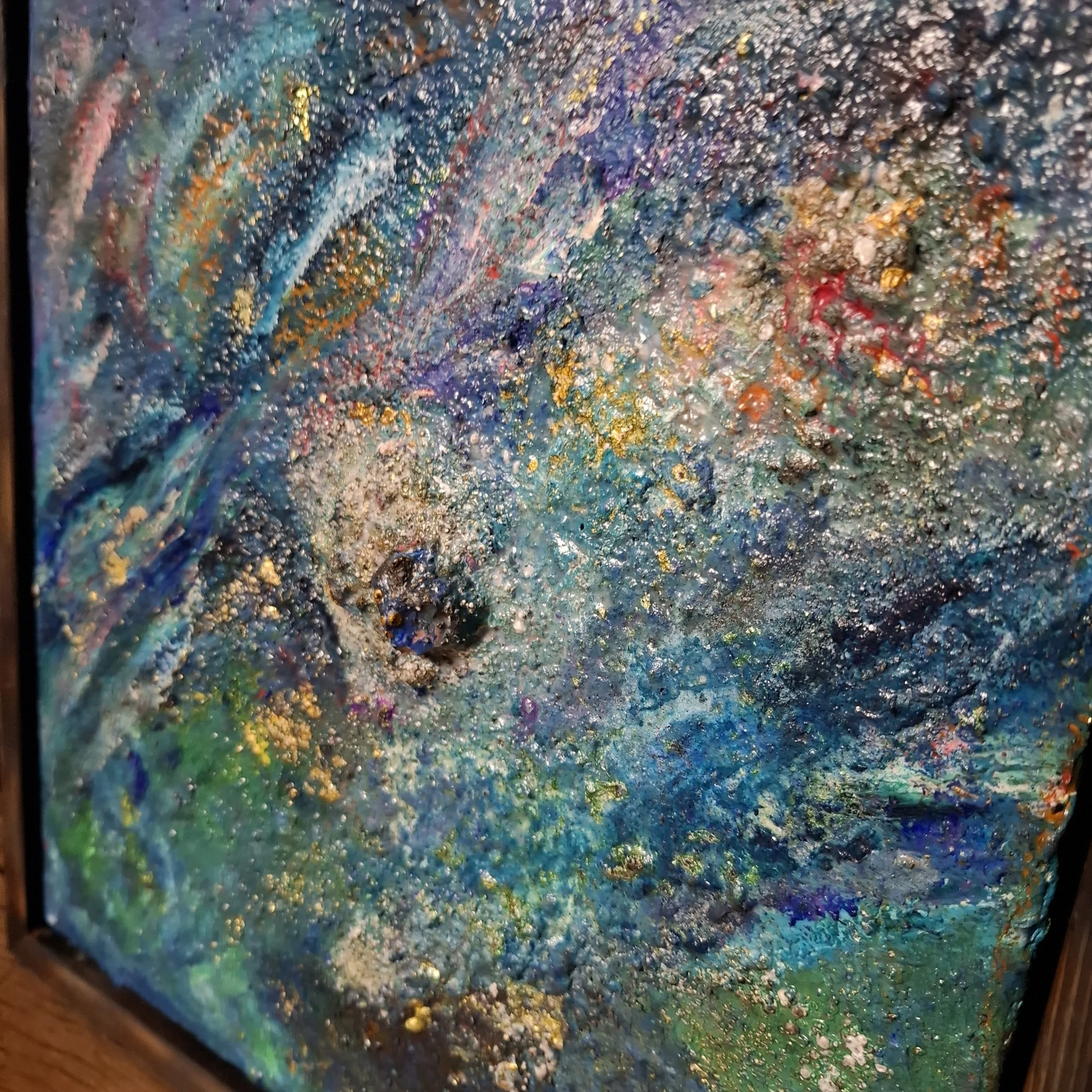 Sediment des Polarlichtes – strömungszone des Mixed-Media-Originals
