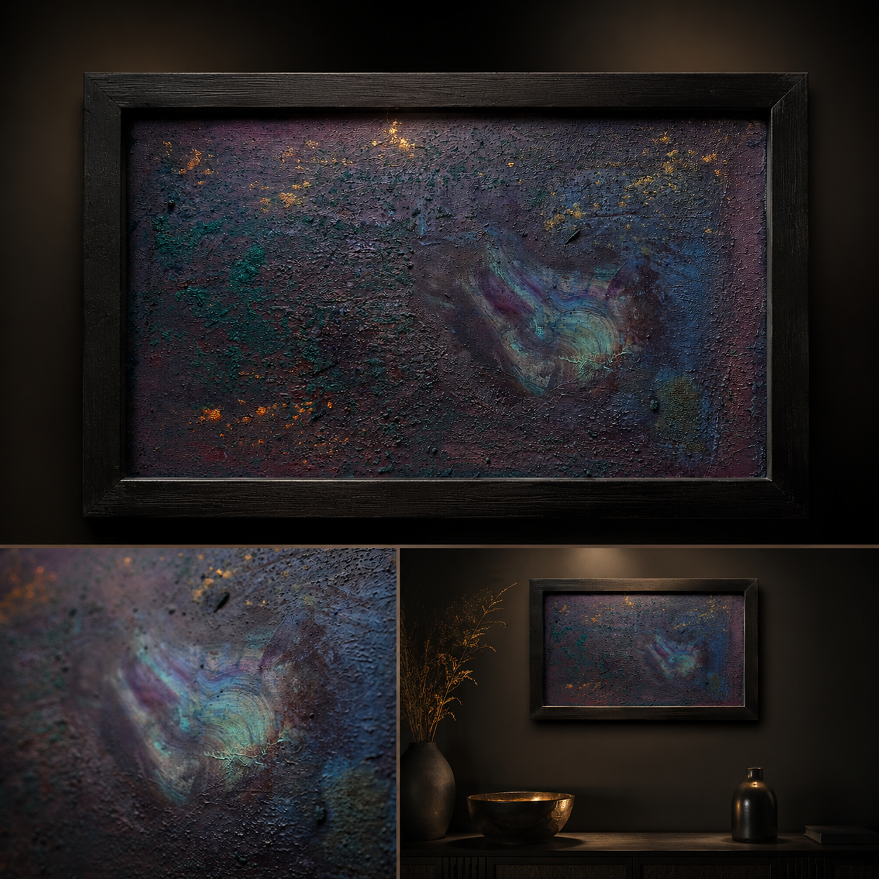 Zwischen den Schichten von Markus Willems, 31 × 22 cm, kleines Original mit sedimentärer Schichtung