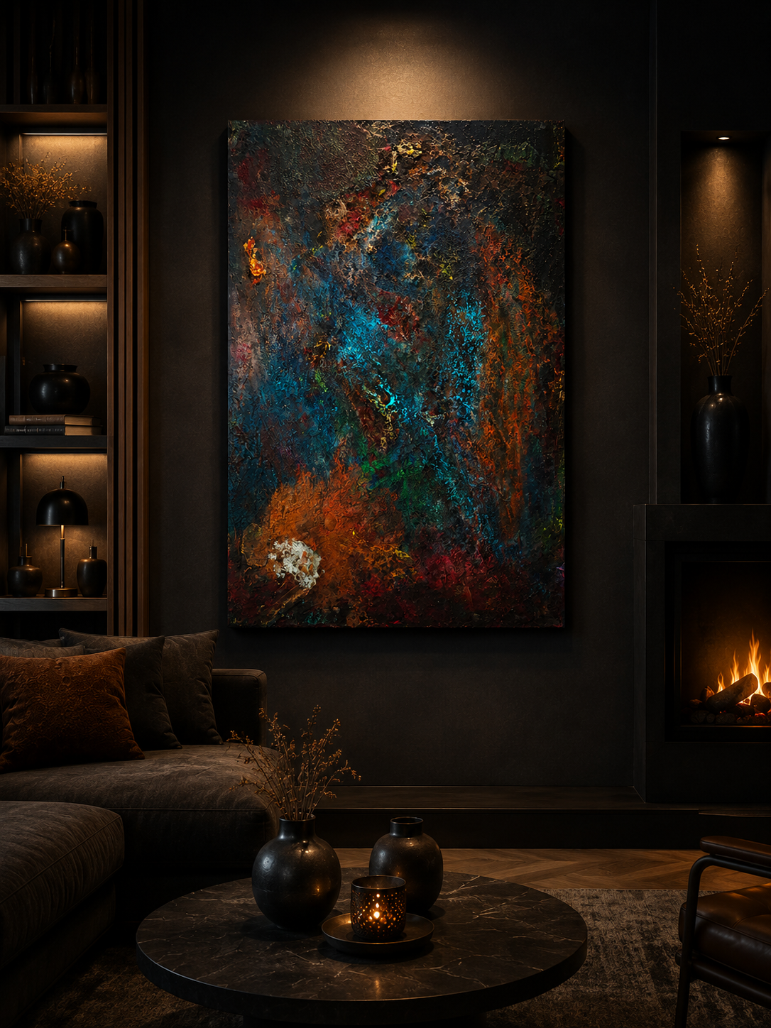 Energie des Echos von Sediment und Erosion von Markus Willems, abstraktes Original aus der Kollektion des Sediment und Strukturateliers Köln