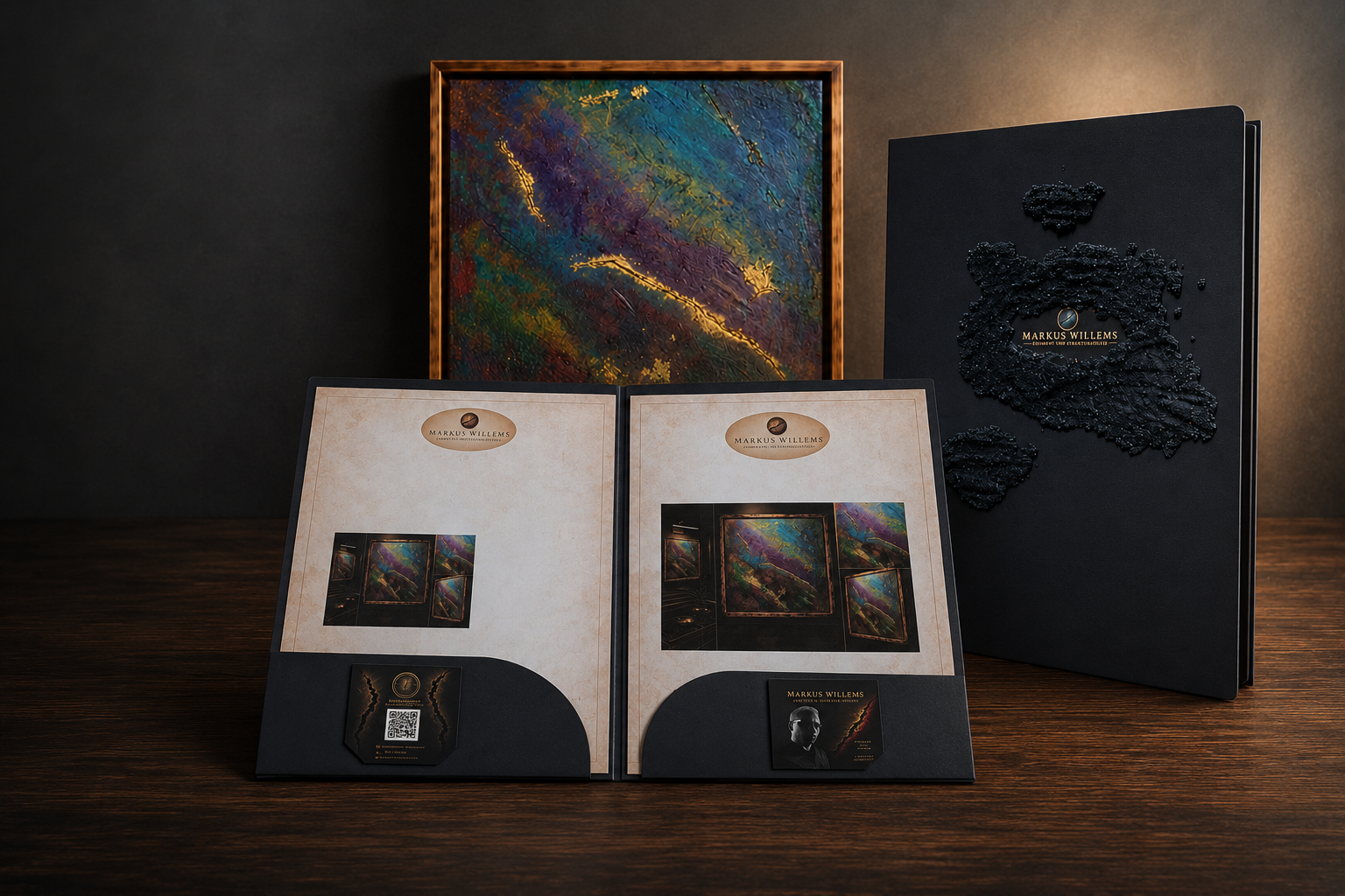 Premium Werkpaket von Markus Willems mit Originalwerk, Werkmappe, Zertifikat, Galerieblatt und dokumentierter Herkunftsübergabe
