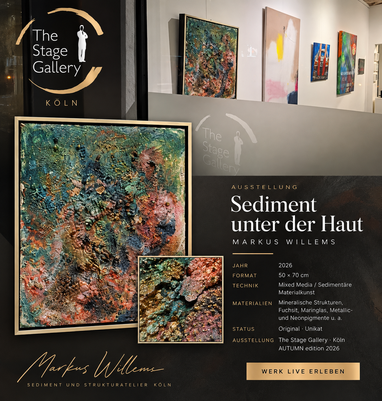 Sediment unter der Haut von Markus Willems – Ausstellungswerk der AUTUMN edition 2026 bei The Stage Gallery