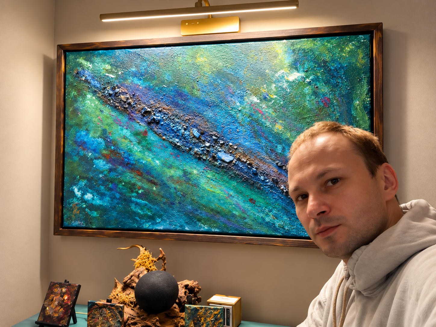 Die strömende Sedimentader von Markus Willems – abstraktes Mixed-Media-Unikat MW-2026-09-22