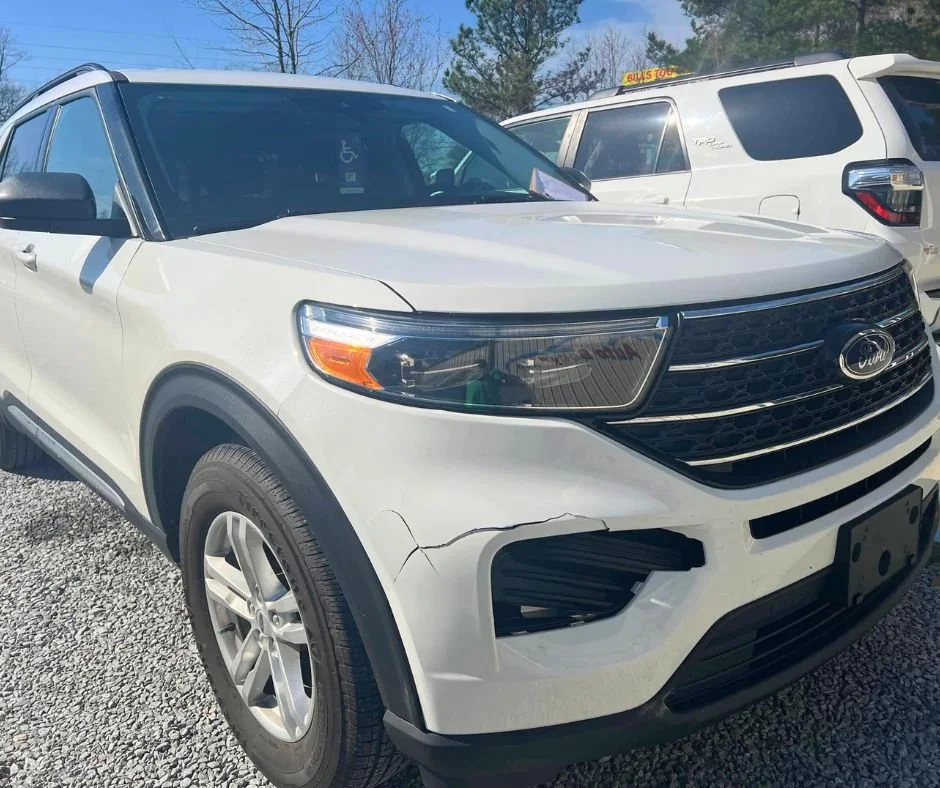 Ford Explorer front end repair — before