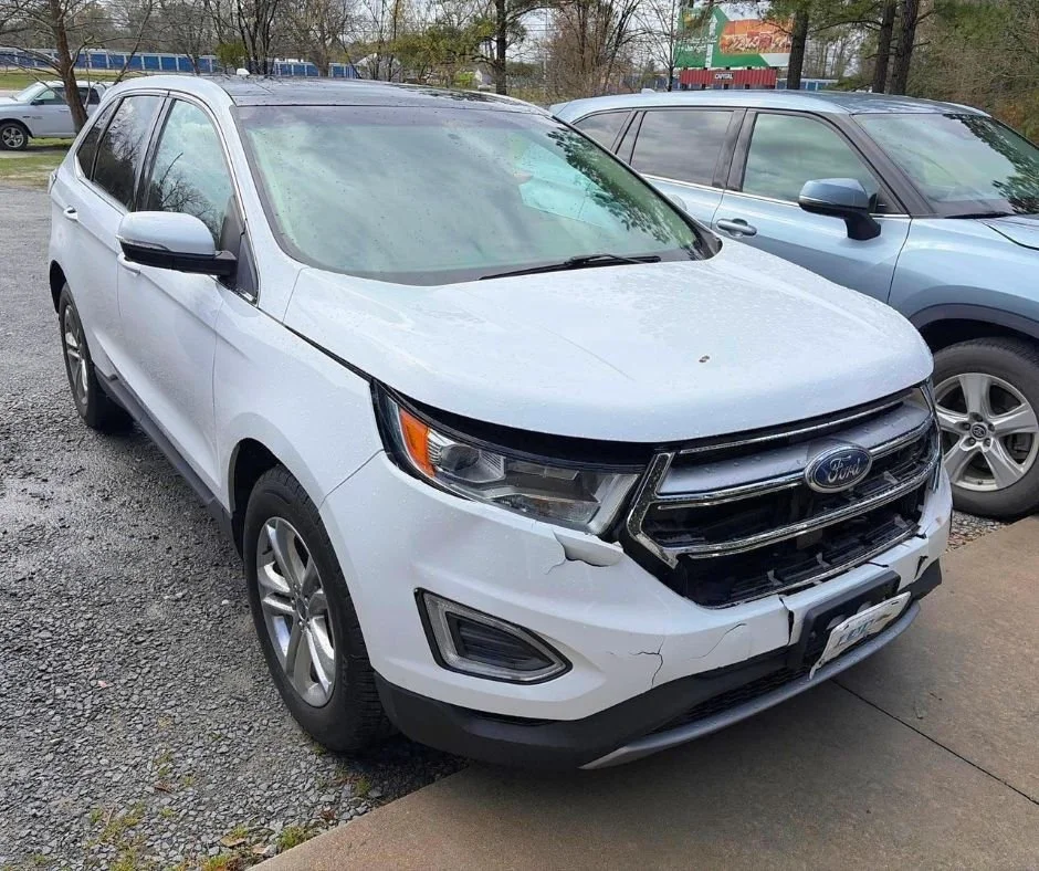 Ford Edge front end repair — before