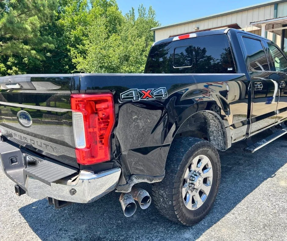 Ford F-250 Bedside & Bumper Repair — before