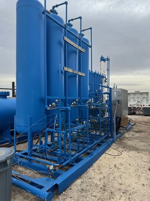 Blue gas processing skid at the Dodge City site