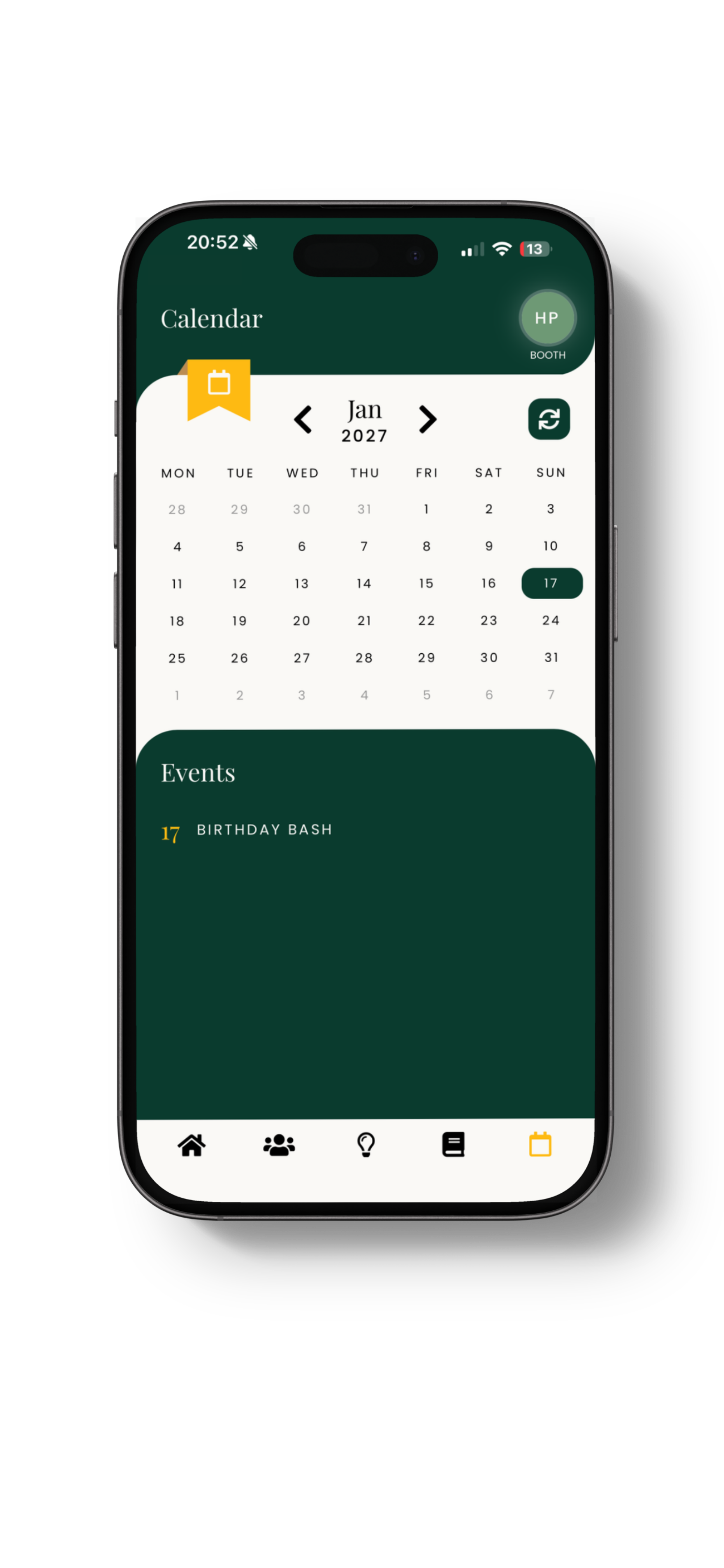 Eventful app screen 5