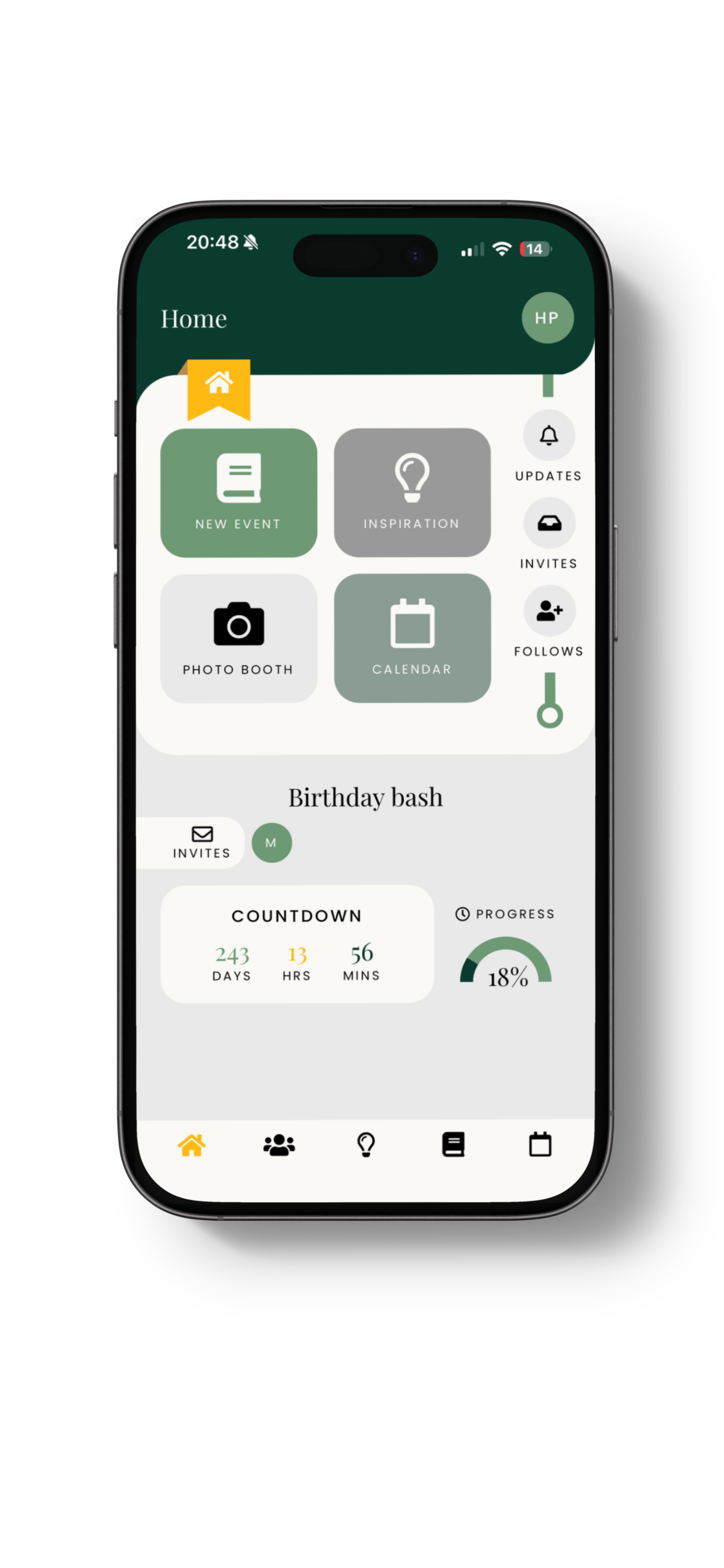 Eventful app screen 1