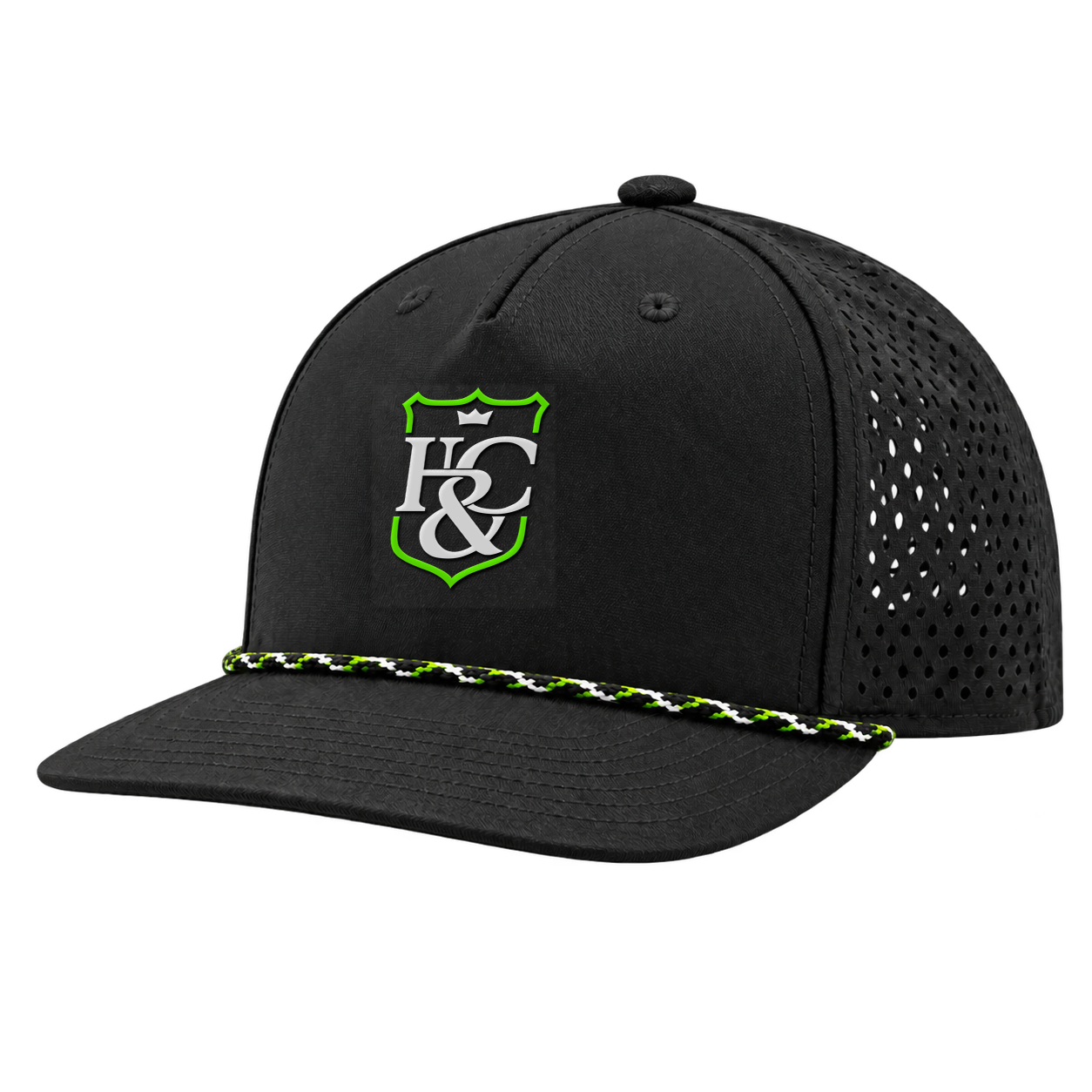Race cap · Black — three-quarter view