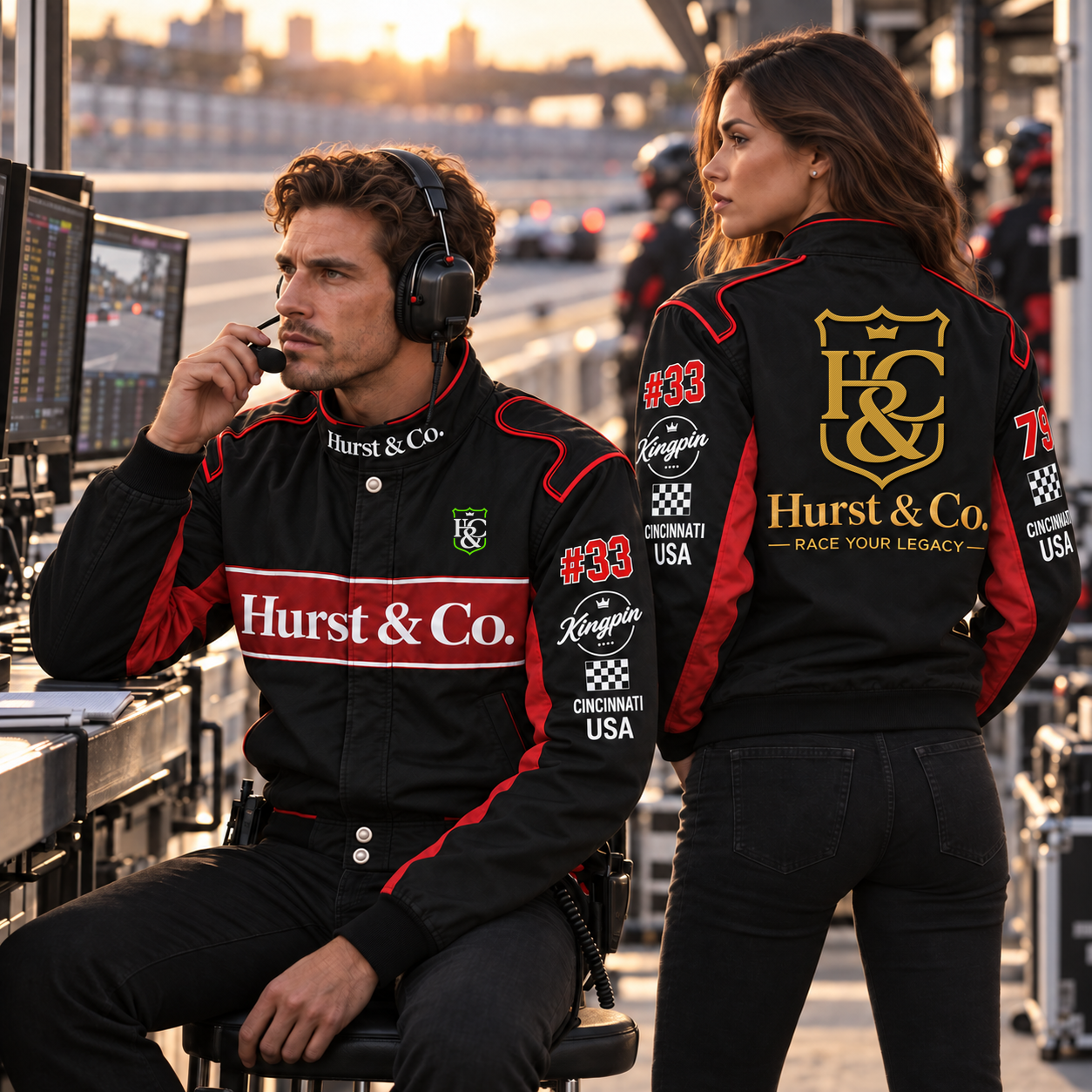 Race jacket — lifestyle campaign photograph