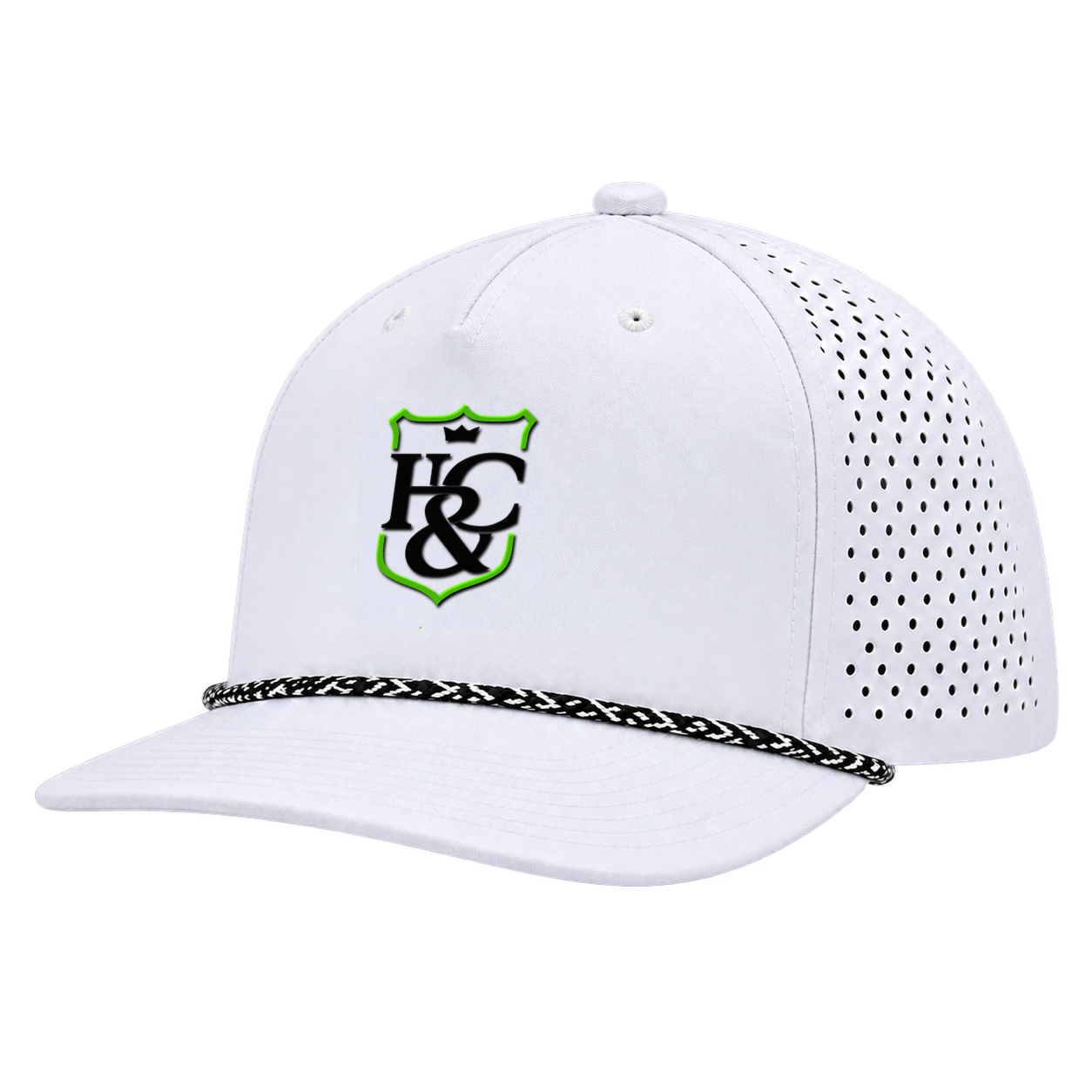 Race cap · White — three-quarter view
