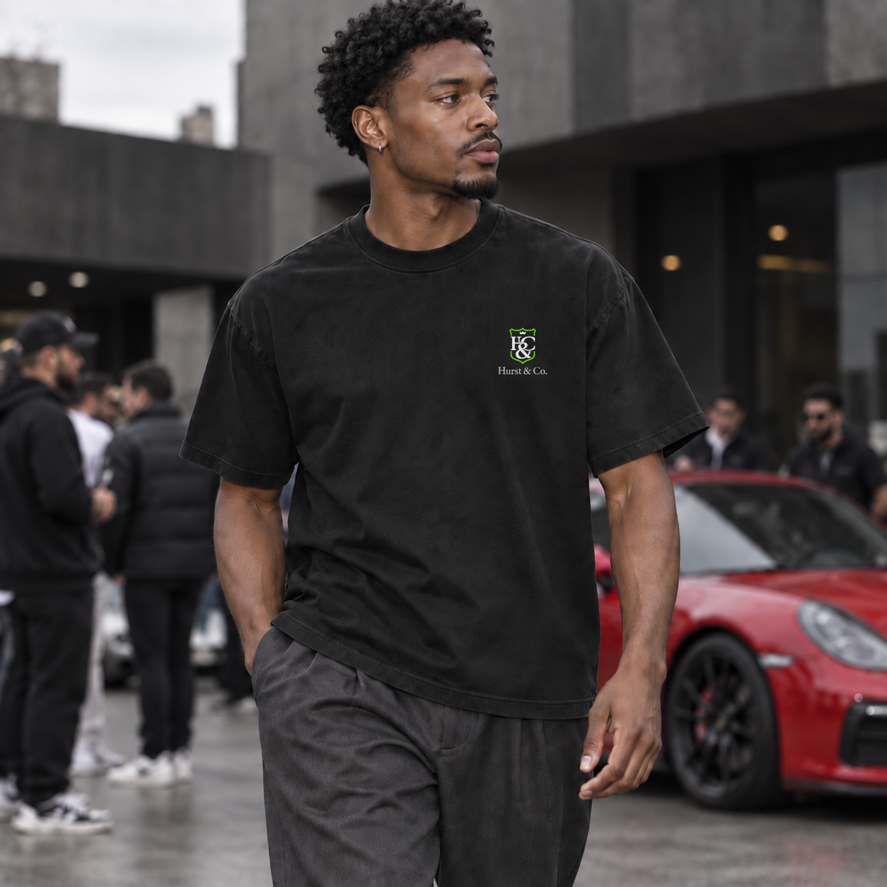black tee — lifestyle campaign photograph