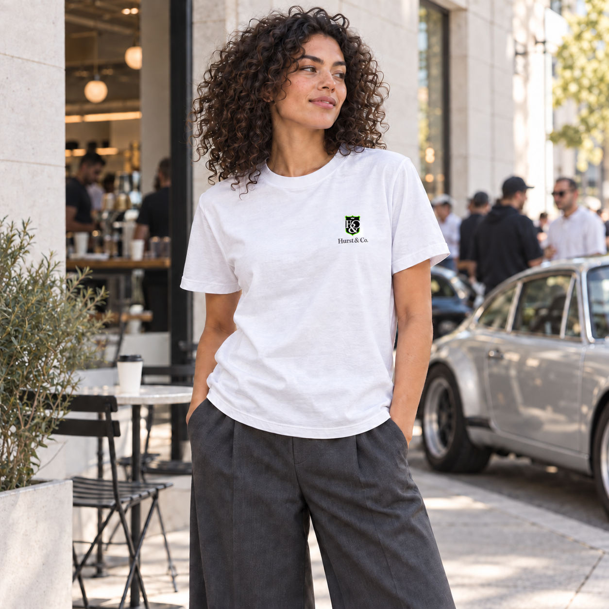 white tee — lifestyle campaign photograph