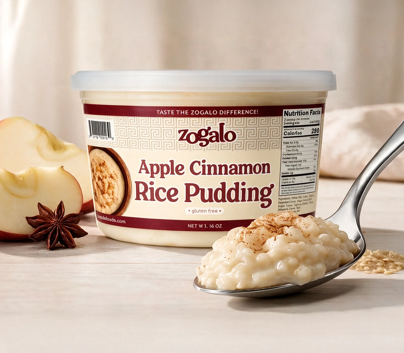 Zogalo apple cinnamon pudding