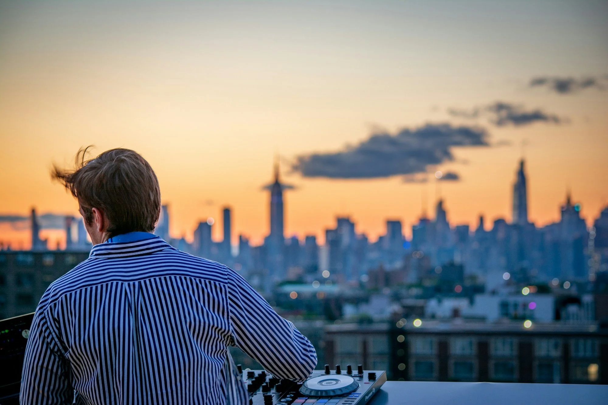 DJ at an outdoor event