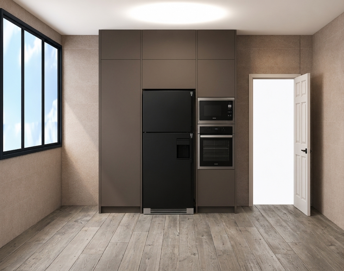 Kitchen design render 3 — Dezainteria Studio Basatine