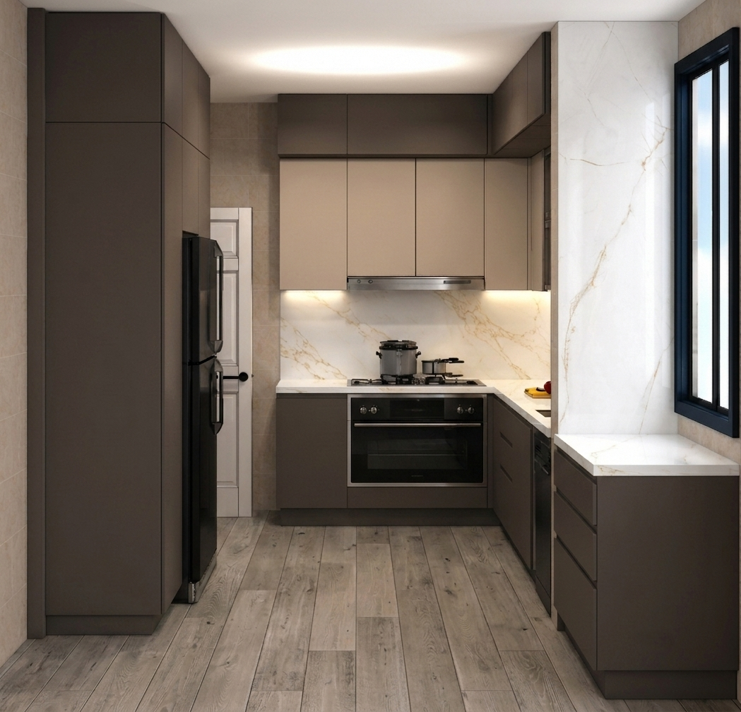 Kitchen design render 2 — Dezainteria Studio Basatine