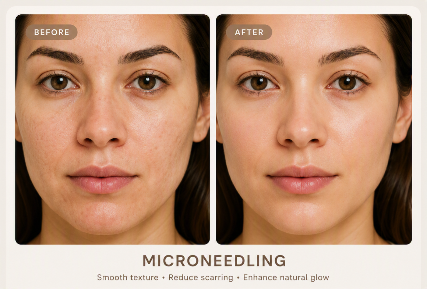 Microneedling before and after result