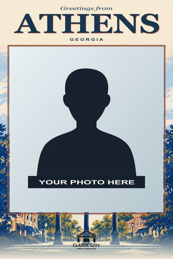 Vintage Athens Georgia custom photo postcard sample design