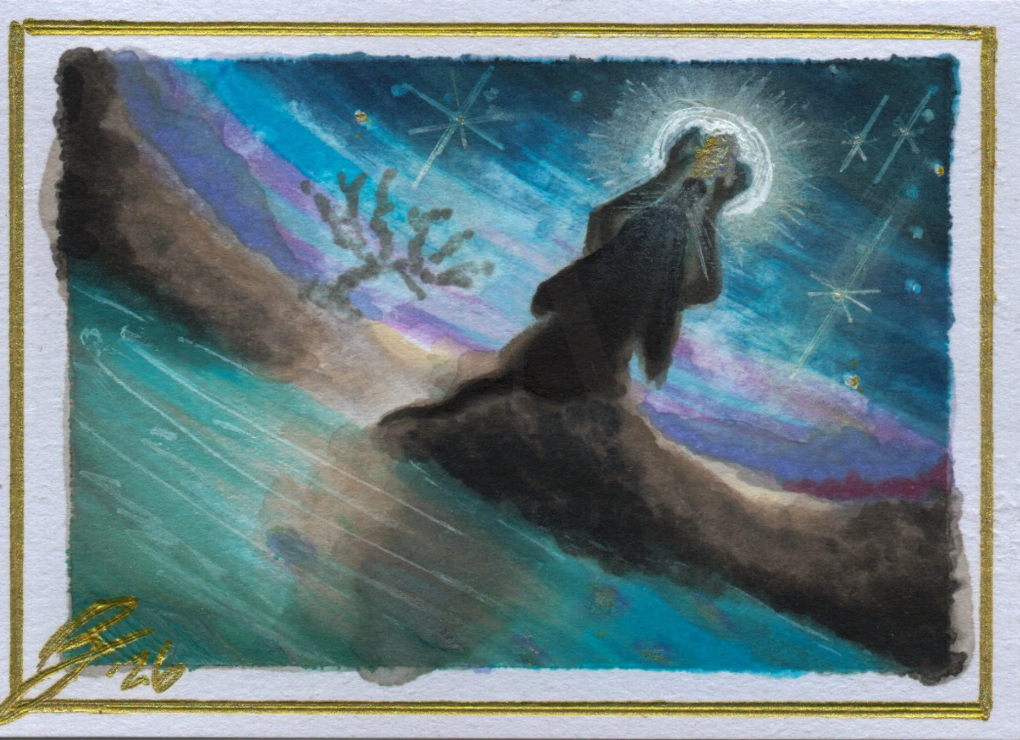 Nyarlku and the Pearl Shells: a small bilby carries a luminous pearl shell through a starlit passage.