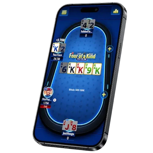 Poker Galaxy gameplay on a smartphone