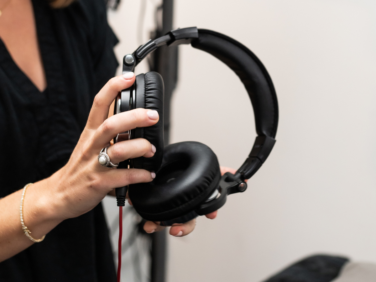 Headphones used during BrainVive sessions